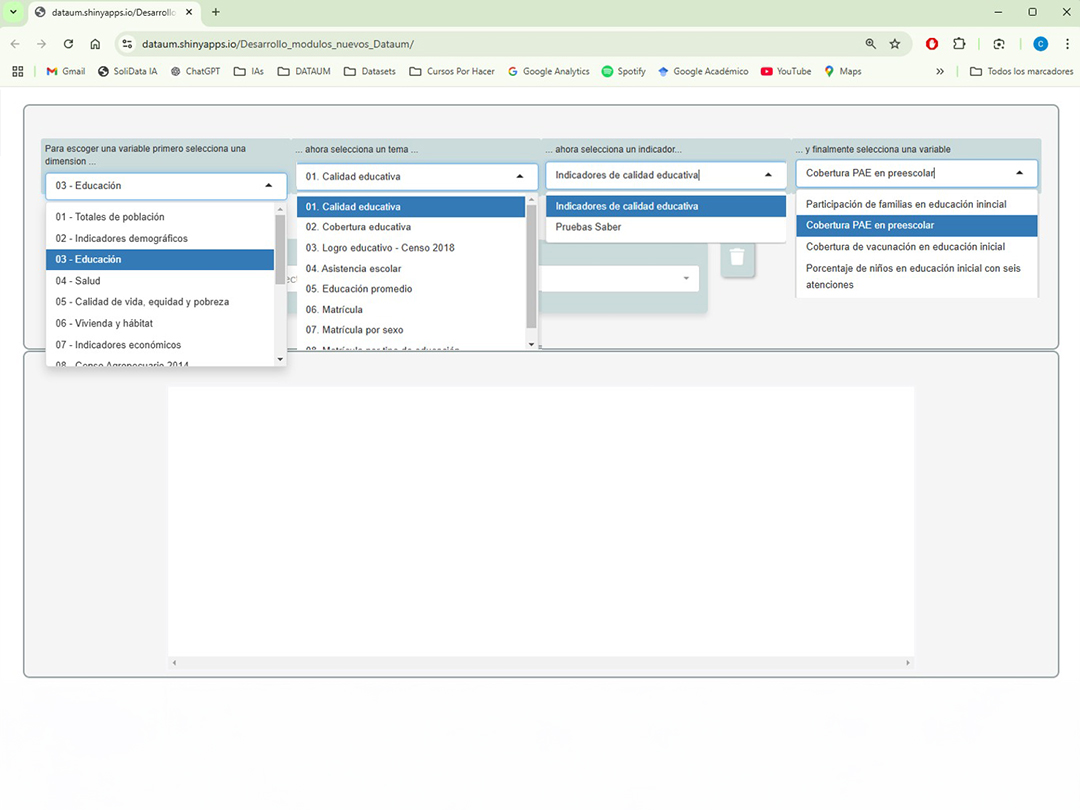 Selección de indicadores para análisis multivariado