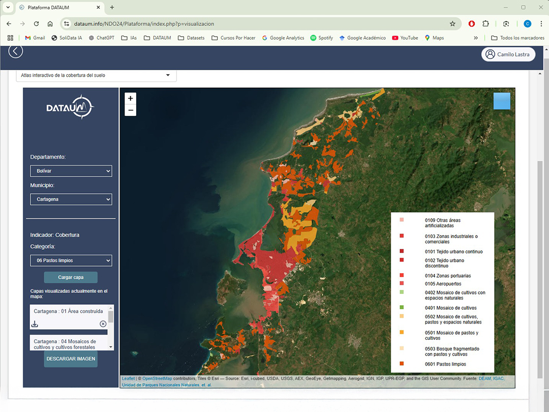Cartografía temática interactiva